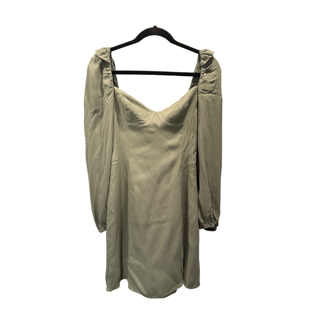 Wilfred Aritzia Novella Sage Green Sz 4 Fairy Babydoll Smocked Mini Dress Dainty